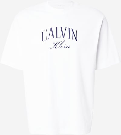 XS dydžio Marškinėliai iš Calvin Klein Jeans, spalva – gencijono spalva / balta, Prekių apžvalga