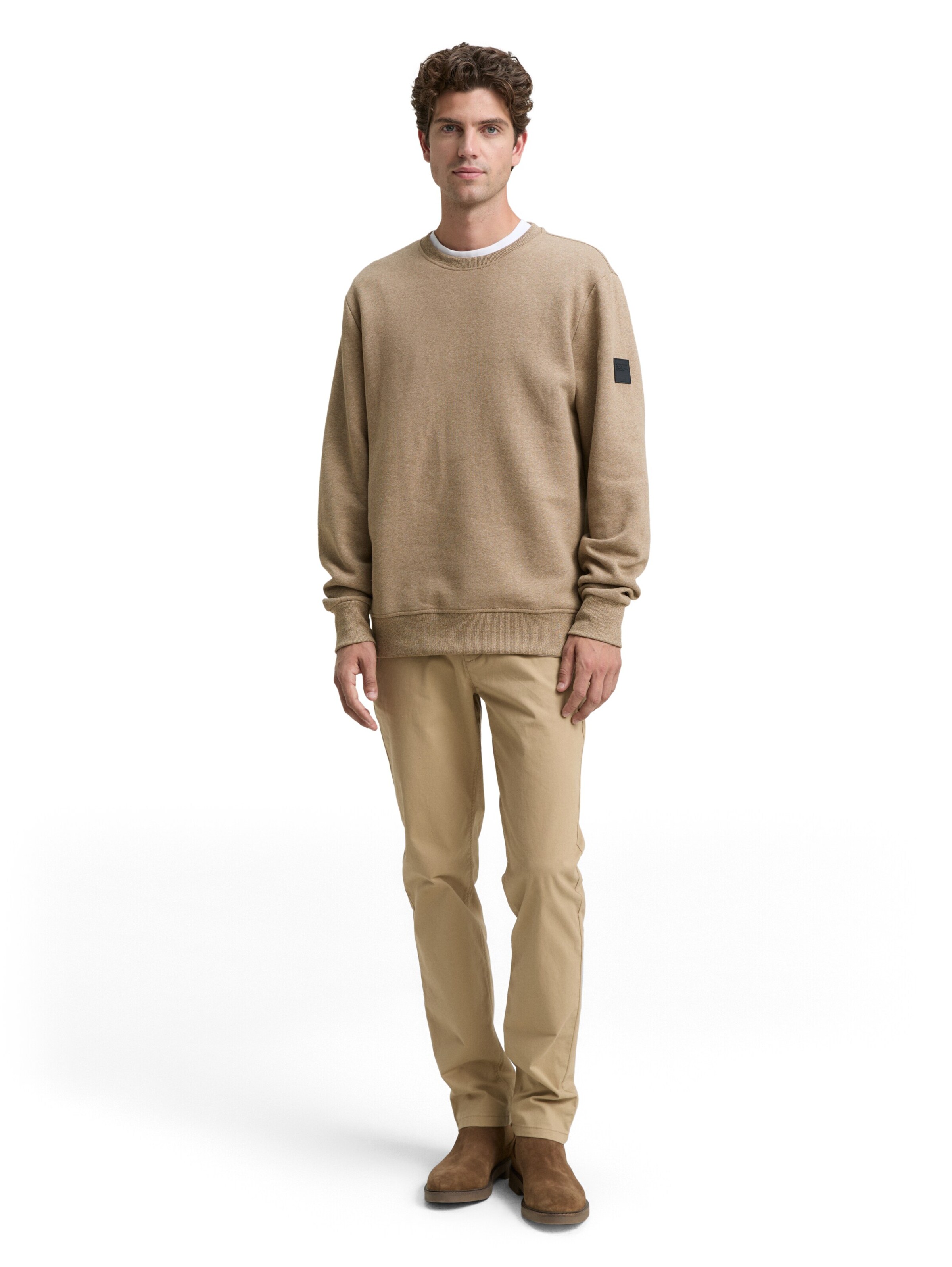 TOM TAILOR Sweatshirt in Beige