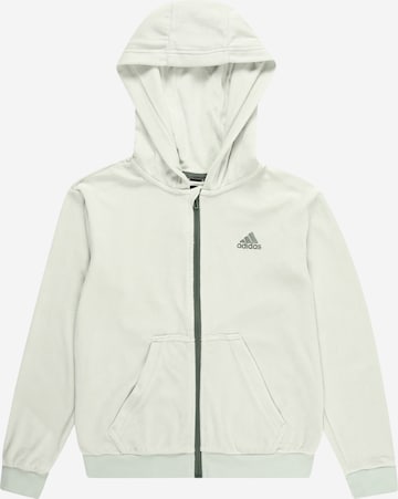 ADIDAS PERFORMANCE Athletic Zip-Up Hoodie in Green: front