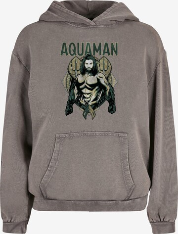 ABSOLUTE CULT Sweatshirt 'Aquaman - Scales' in Grijs: voorkant