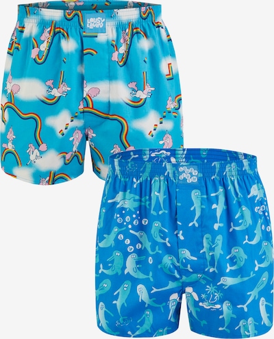 Lousy Livin Boxershorts 'Sky Gym & Dolphin' in blau, Produktansicht