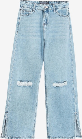 Solang Hose Denim lässiger Schnitt in Blau: Vorderseite