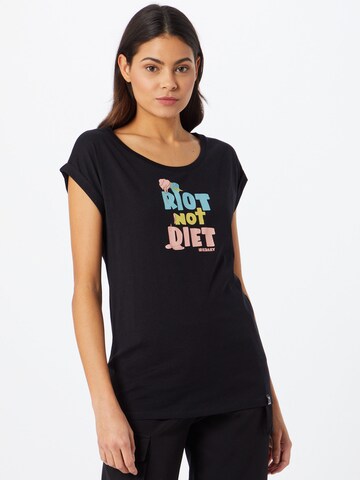 T-shirt 'No Diet' Iriedaily en noir : devant