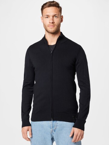 INDICODE JEANS Cardigan 'Chancellor' i sort: forside