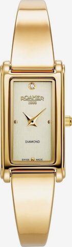 Montre à affichage analogique Roamer en or : devant