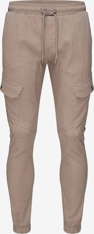 Rock Creek Tapered Cargo Pants in Beige: front