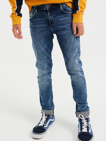 WE Fashion Skinny Jeans i blå: framsida