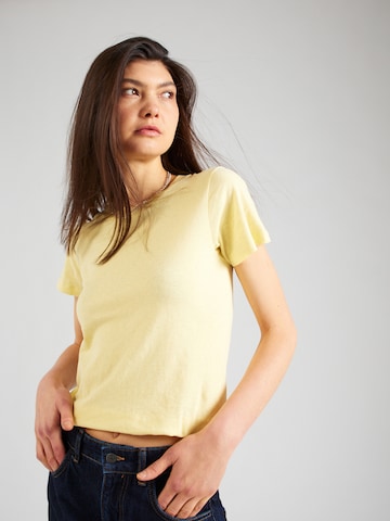 AMERICAN VINTAGE T-shirt 'GAMIPY' i gul: framsida