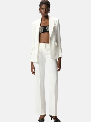 PINKO Regular Trousers with creases in White
