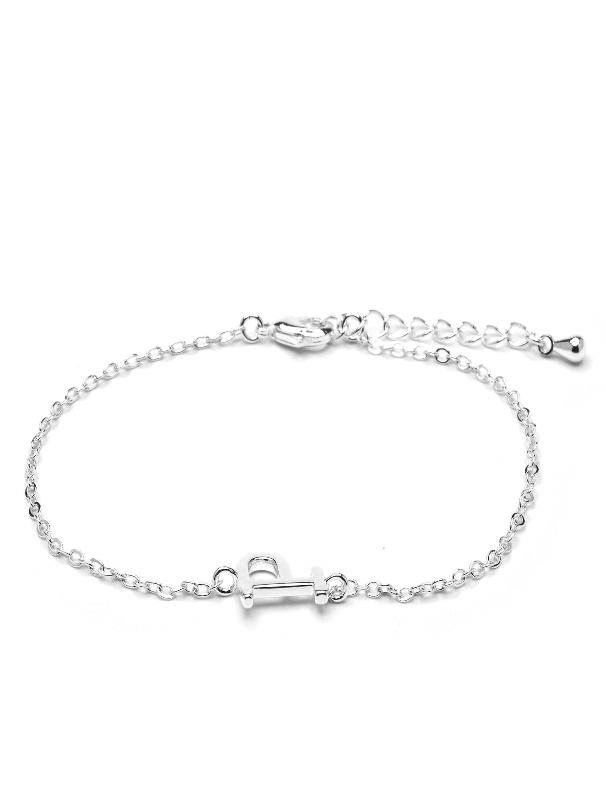 Luxenter Armbånd 'Alphabet P' i 19 cm i sølv, Produktvisning