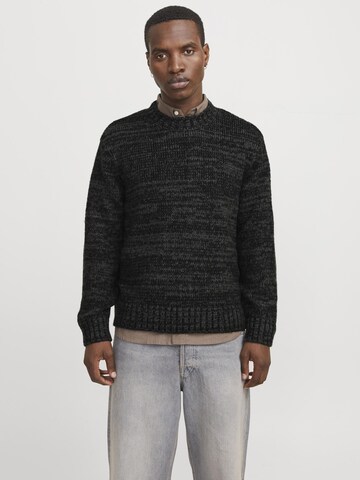 JACK & JONES Sweater in Black: front