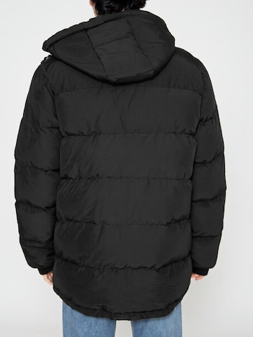 PENFIELD Winter Jacket 'Contrast Puffer Jacket Black' in Black