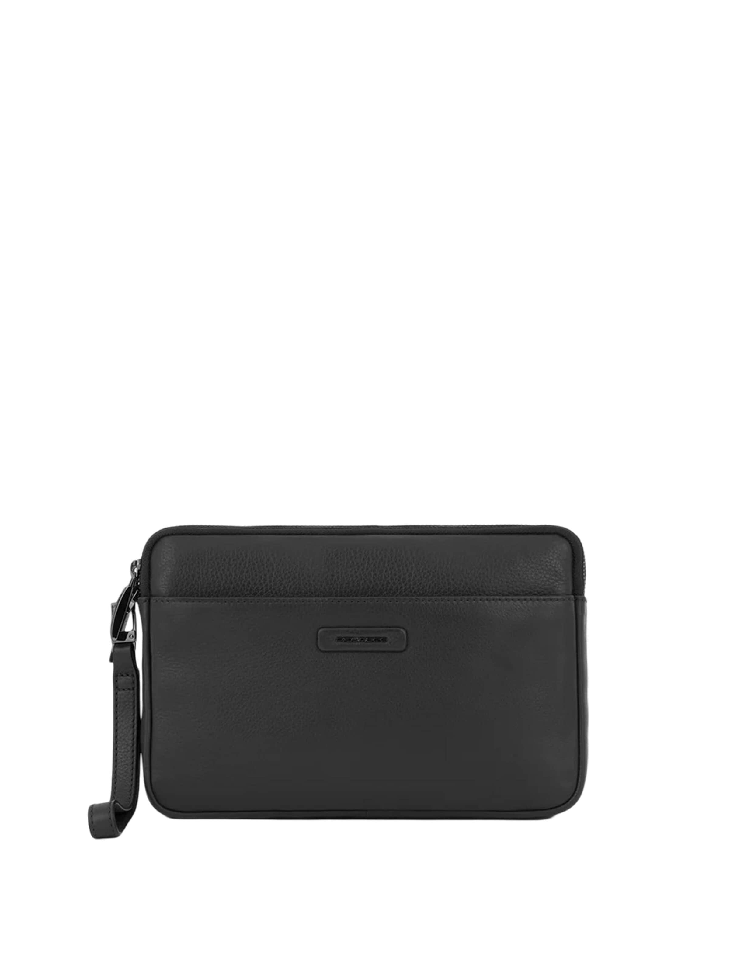 Piquadro - Cartera maletín en negro: frente