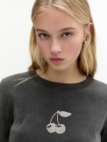 Pull&Bear Koszulka w kolorze czarny