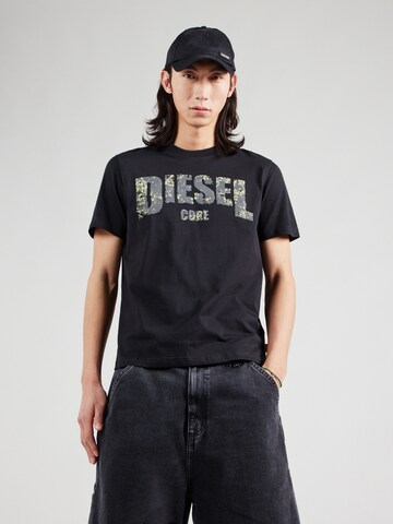 DIESEL Футболка 'T-ADJUST-R25' в Черный: спереди
