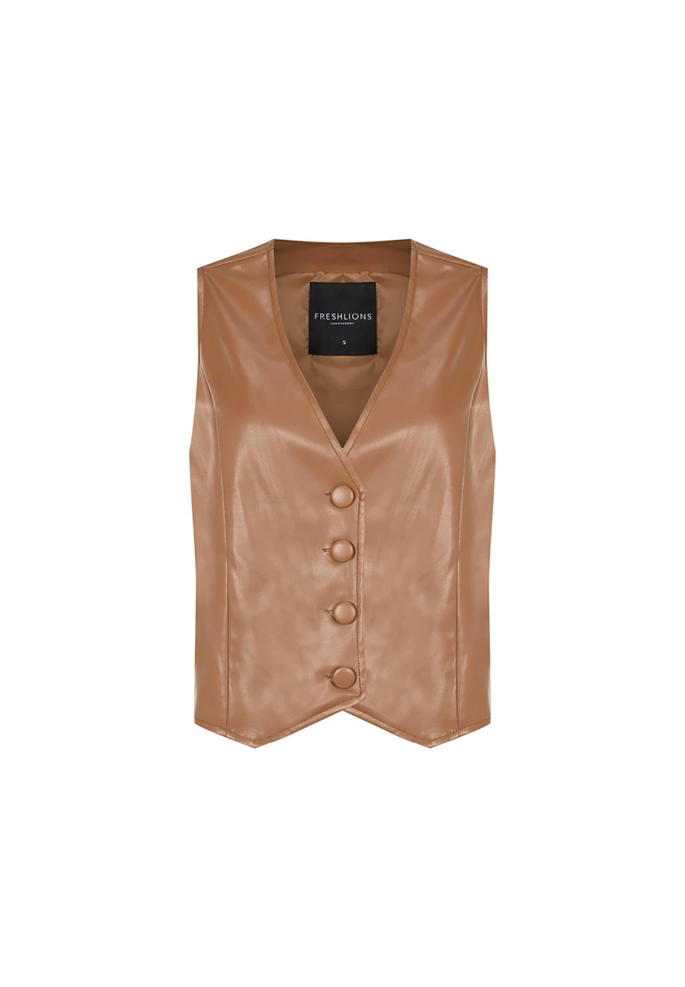 FRESHLIONS Vest 'Xena' in Brown: front
