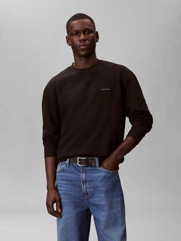 Calvin Klein Jeans Sweatshirt 'Terry' in Zwart: voorkant