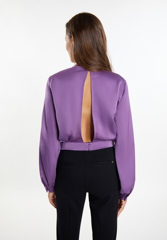 Camicia da donna di faina in lilla