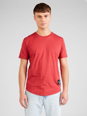 Calvin Klein Jeans Tričko – červená: přední strana