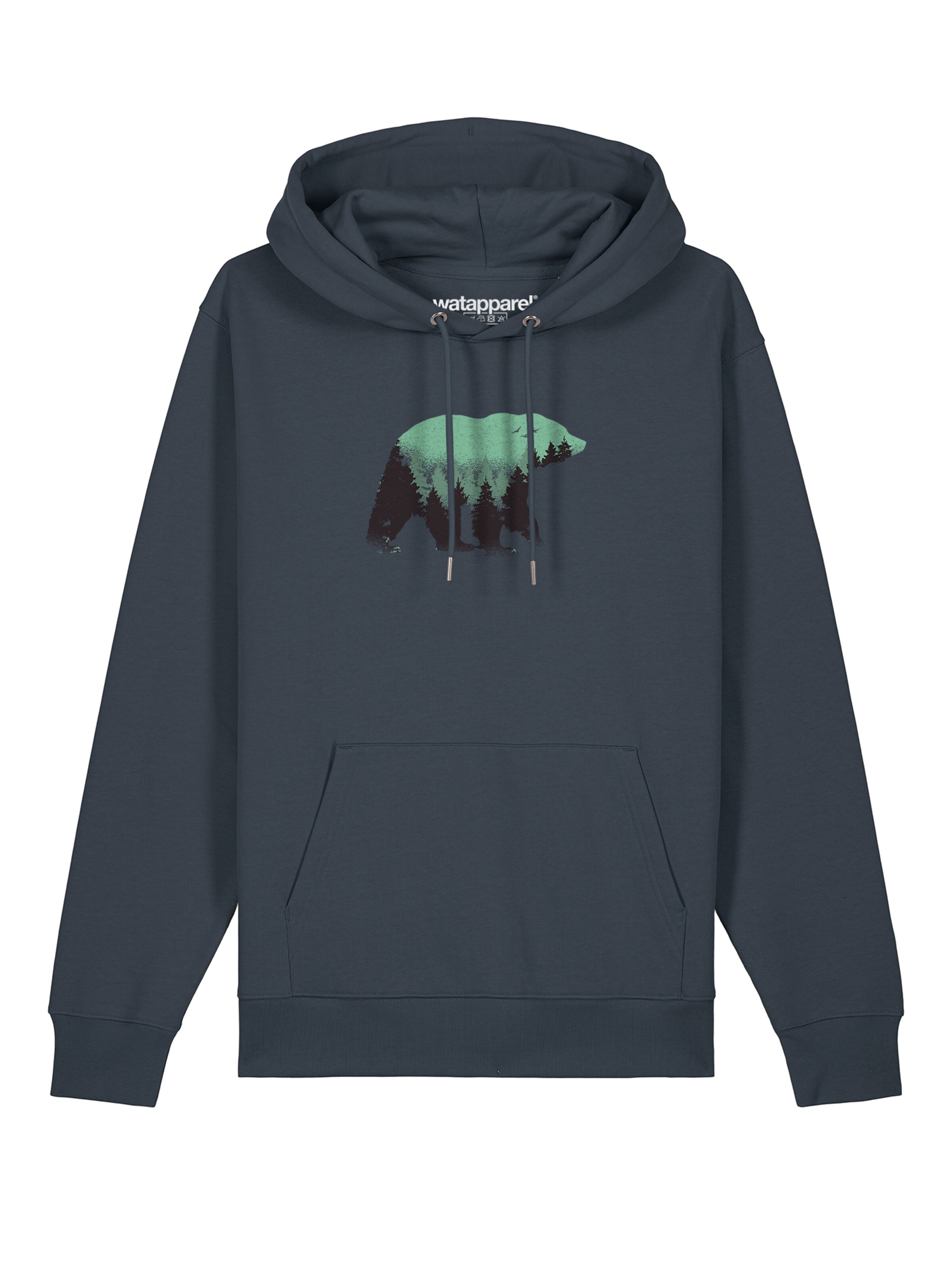 Felpa ' Waldbär ' di Watapparel in grigio: frontale