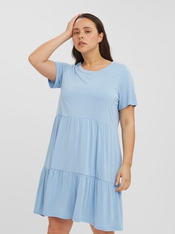 Vero Moda Curve Kleid 'CALIA' in Blau: predná strana