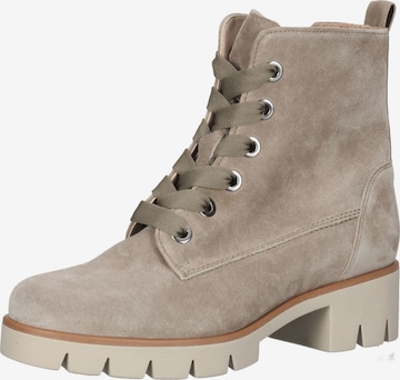 GABOR Lace-Up Ankle Boots in Grey: front