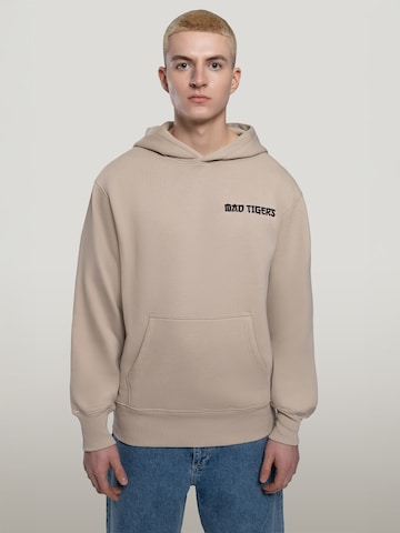 MAD TIGERS Sweatshirt 'Creative Studios Hoodie-Beige' in Beige: Vorderseite