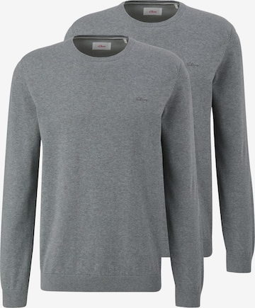 s.Oliver Pullover 'Basic' in Grau: Vorderseite