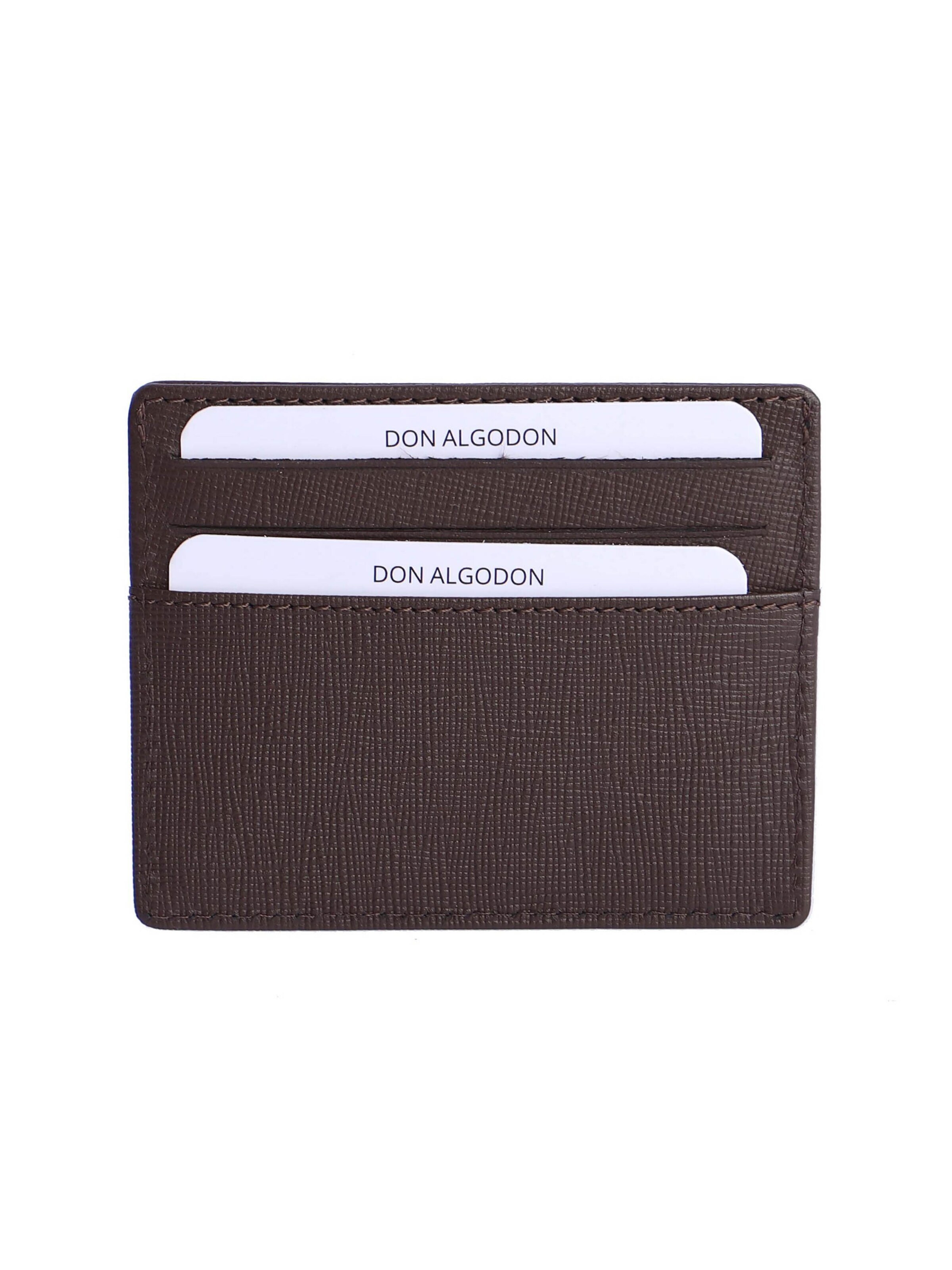 Don Algodon - Cartera 'Tarjetero para hombre Marco de piel con protección RFID' en marrón