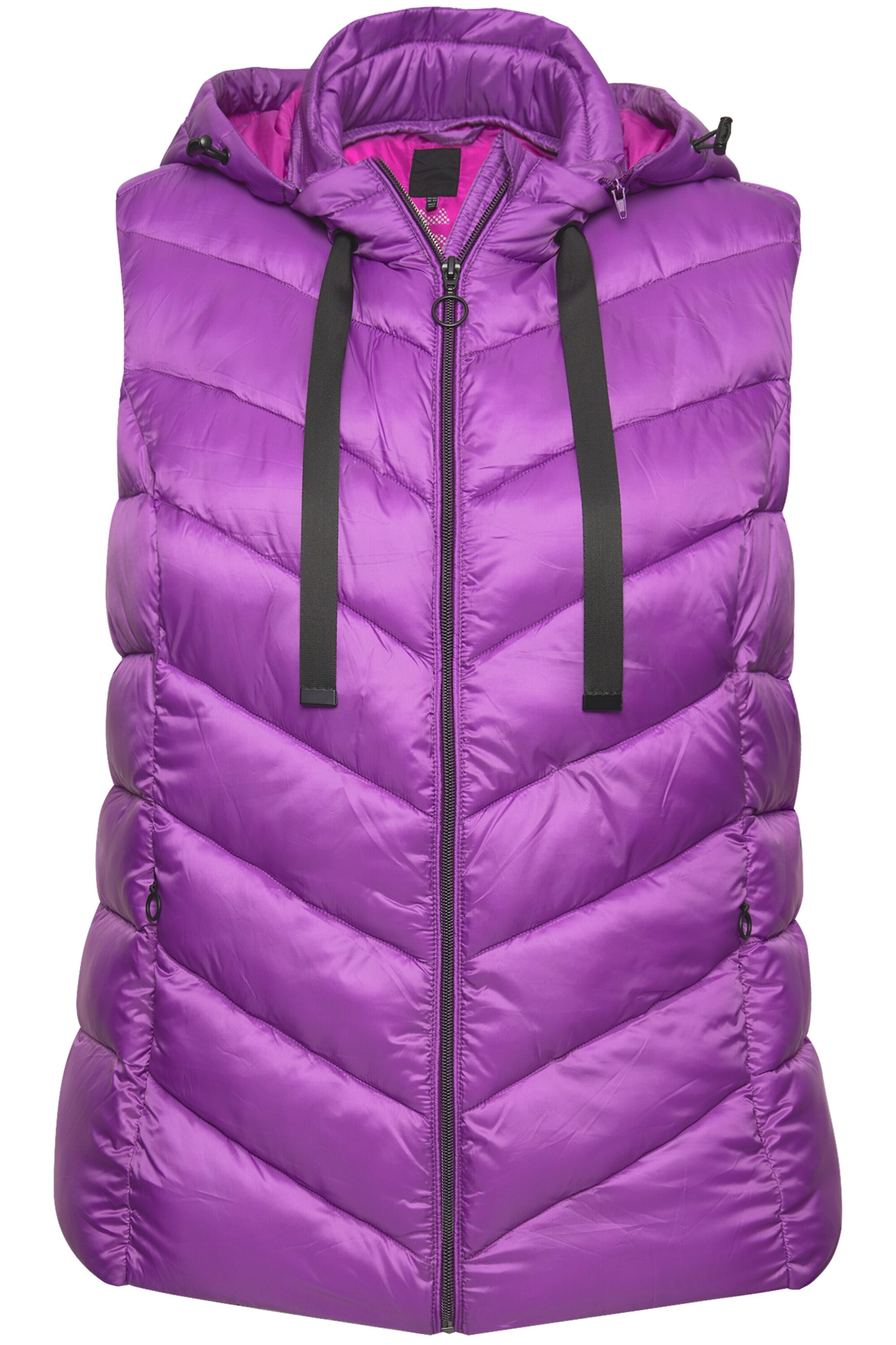 Ulla Popken Weste in Lila: Vorderseite