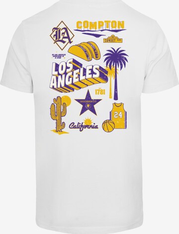 Mister Tee T-shirt 'LA City Print' i vit