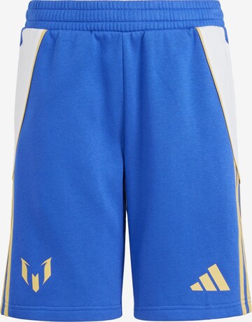 ADIDAS PERFORMANCE Regular Workout Pants 'Pitch 2 Street Messi' in Blue: front