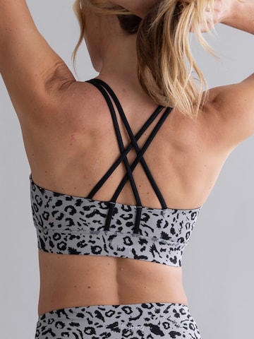 Bustino Reggiseno sportivo 'Criss Cross' di Hey Honey in grigio: frontale