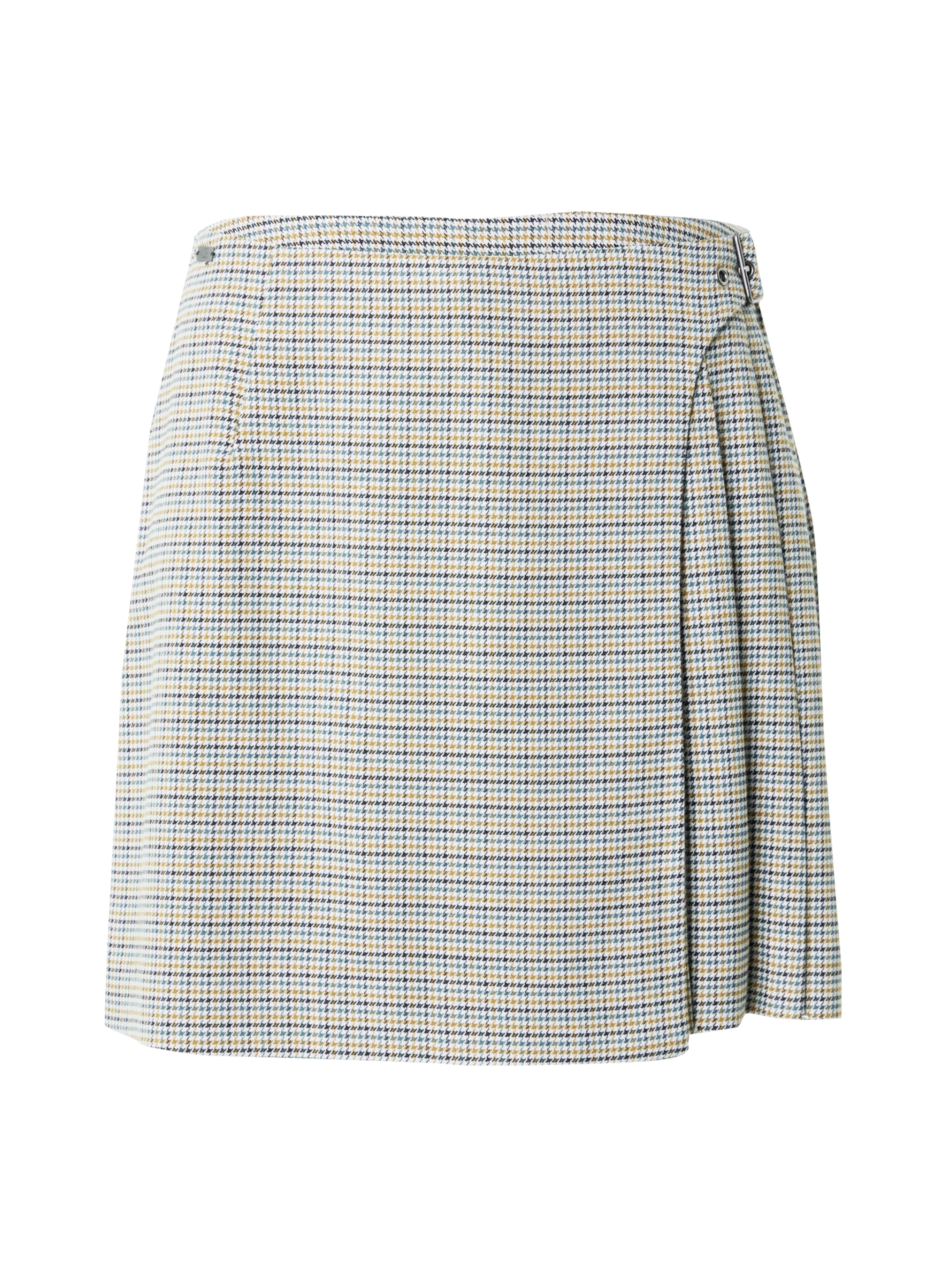 QS Rok in de kleur Smoky blue / Mosterd / Zwart / Natuurwit, Productweergave