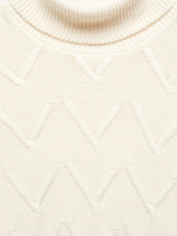 MANGO MAN Пуловер 'LADERA' в бяло