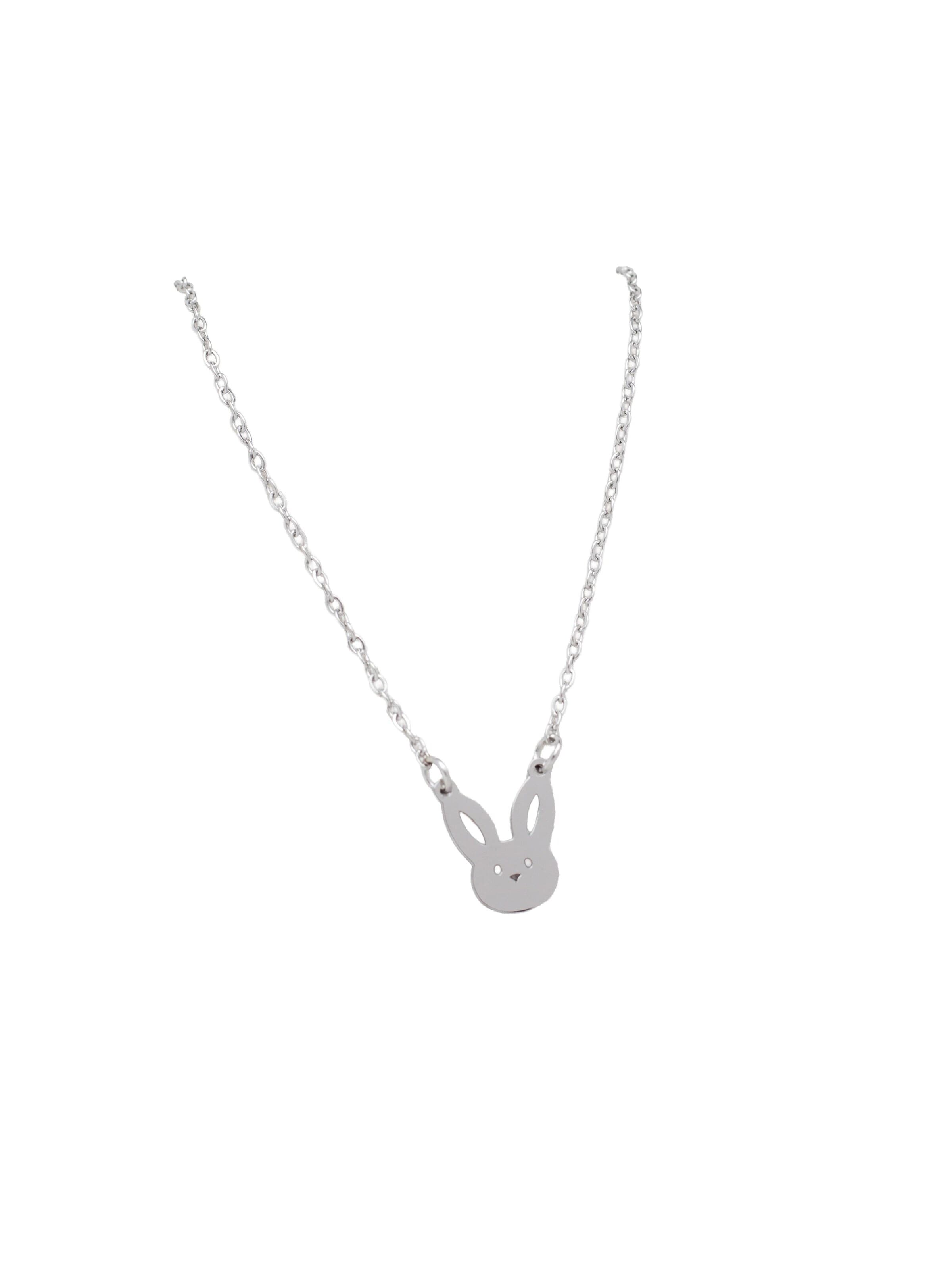LUUK LIFESTYLE Kette 'LUUK LIFESTYLE Halskette "Hasen"'‌‌‌‌‌‌‌ in Silber: Vorderseite