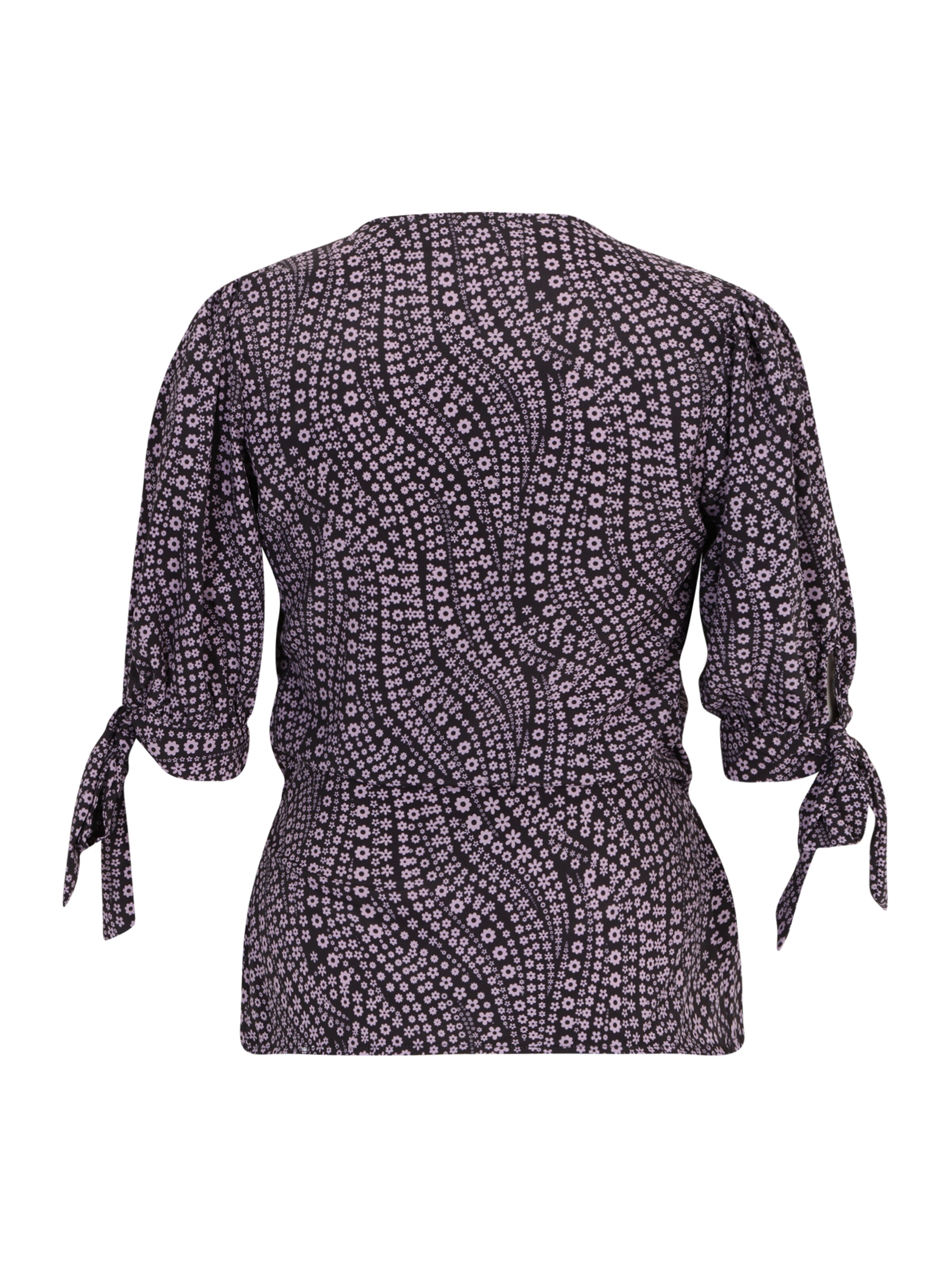 Dorothy Perkins Tall Блузка 'Tall Mono Print Wrap Top' в Черный