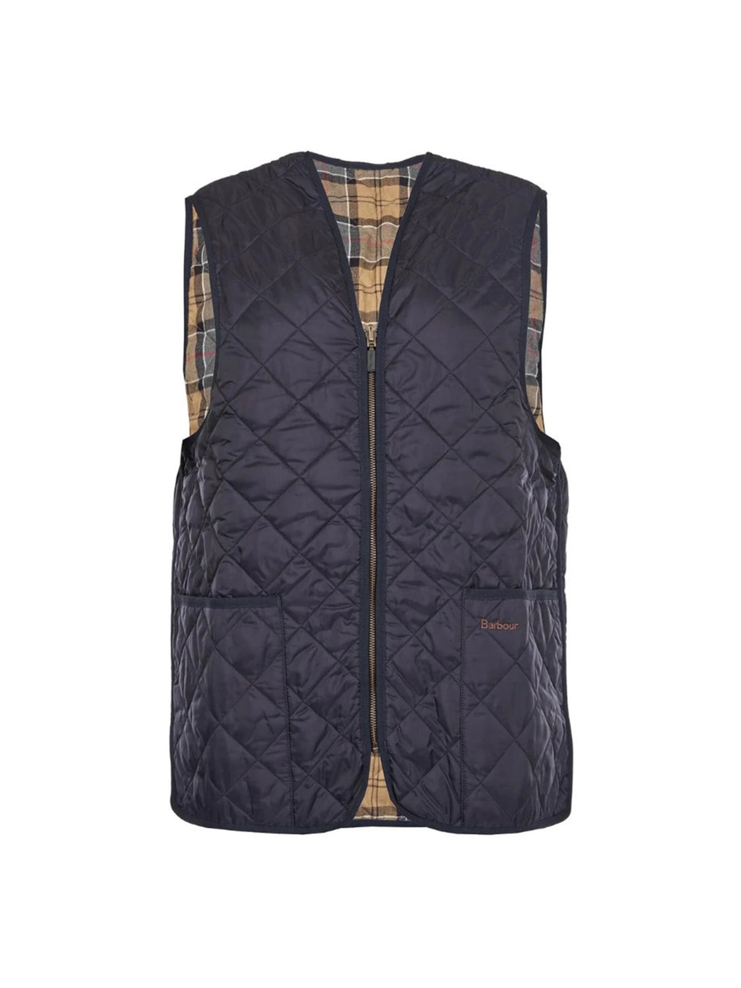 Barbour Kamizelka 'QUILTED WAISTCOAT ZIP IN LINER NAVY/DRESS' w kolorze niebieski: przód