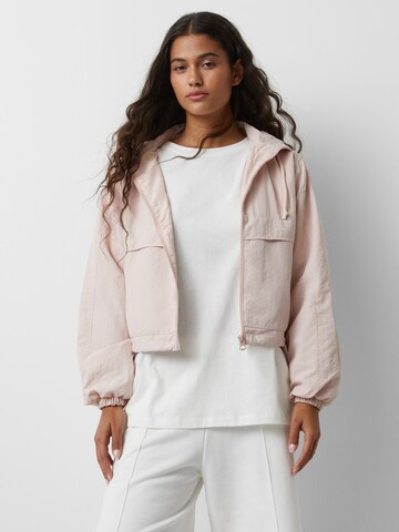 Pull&Bear Prehodna jakna | roza barva: sprednja stran