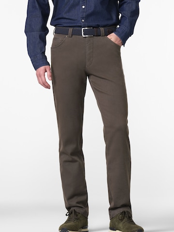 Regular Pantalon chino MEYER en marron : devant