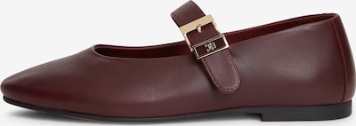 35 dydžio Balerinos su dirželiais iš TOMMY HILFIGER, spalva – vyšninė spalva, Prekių apžvalga