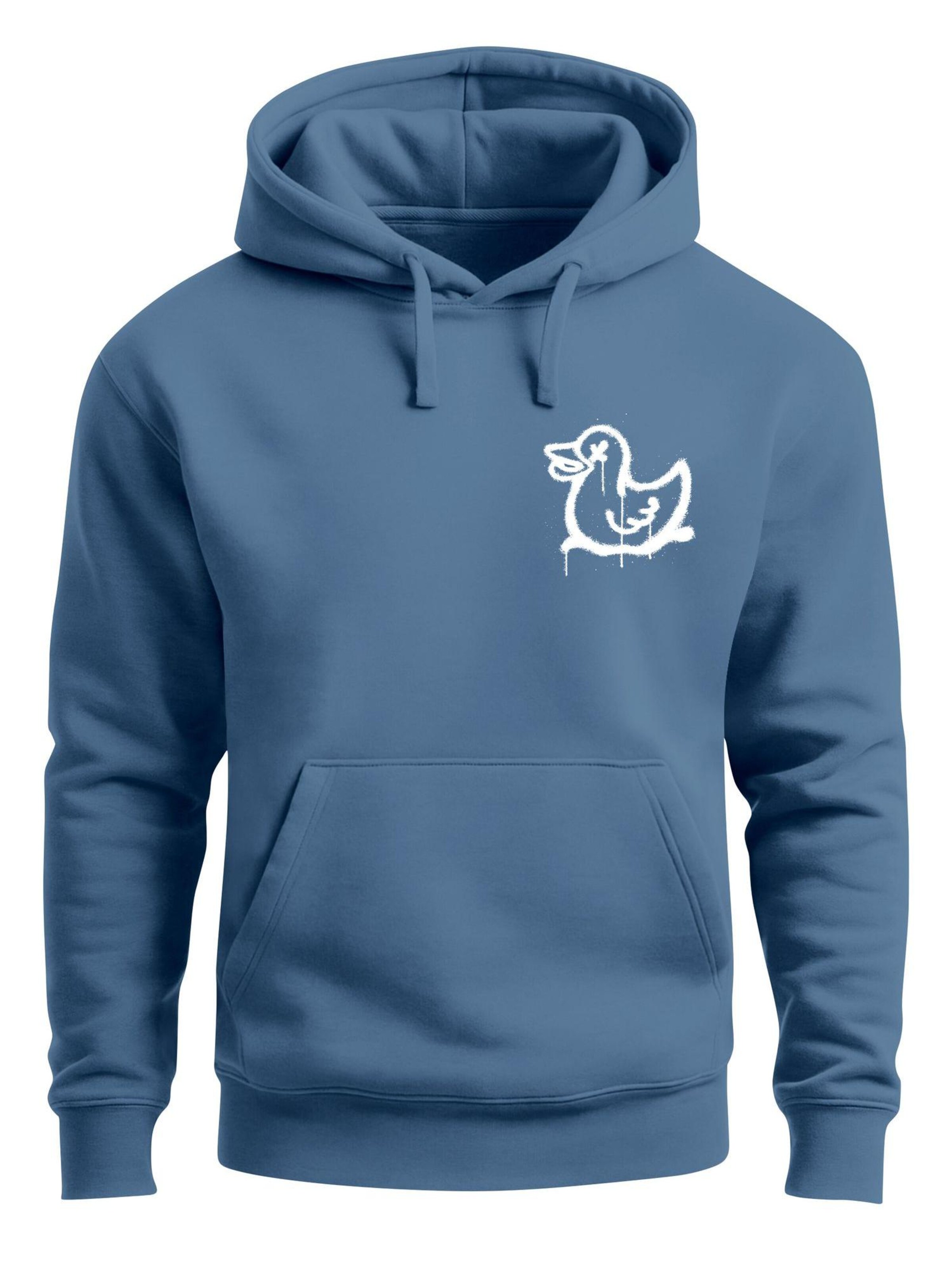 Neverless Sweatshirt 'Duck Spray' in Blue: front