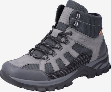Rieker Lace-Up Boots in Grey: front