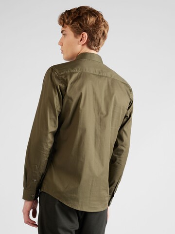 Coupe slim Chemise 'CARDIFF' JACK & JONES en vert