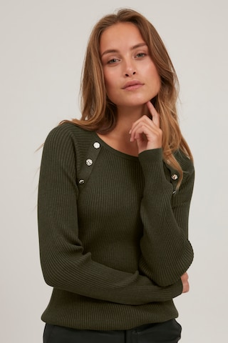 PULZ Jeans Strickpullover 'PZSARA' in Grün: predná strana