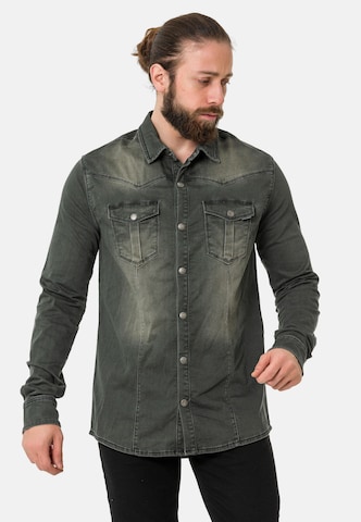 CIPO & BAXX Regular fit Button Up Shirt in Brown: front