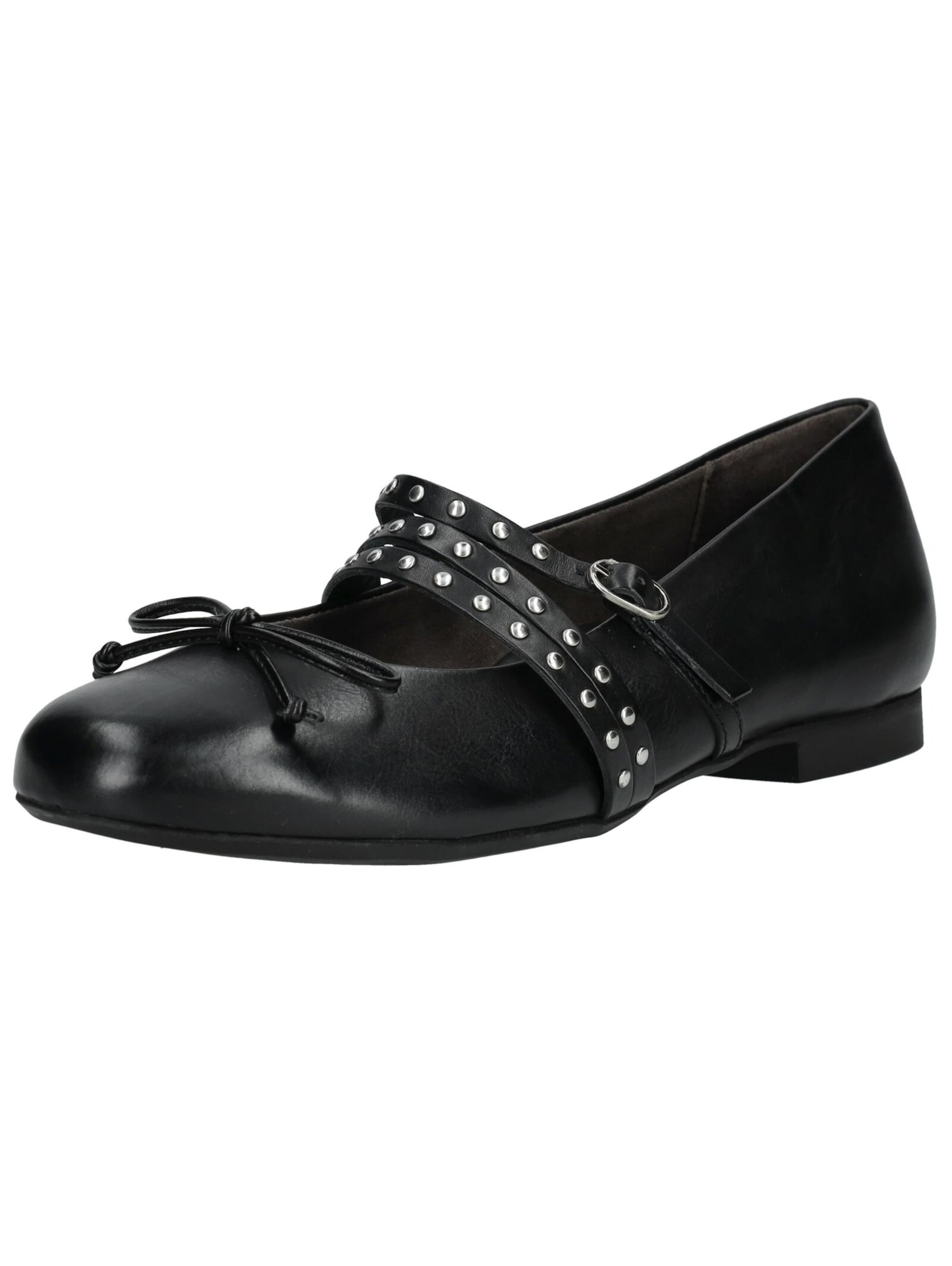 Paul Green Strap ballerina in Black: front