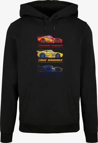 ABSOLUTE CULT Sweatshirt 'Cars - Racer Profile' in Zwart: voorkant