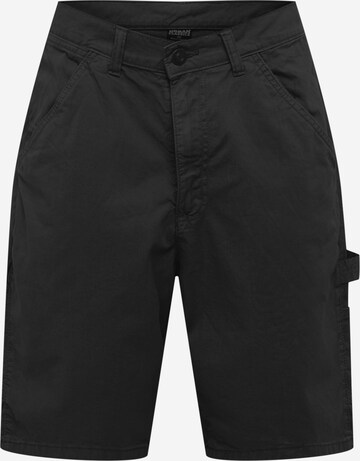 Urban Classics Loose fit Pants 'Carpenter' in Black: front