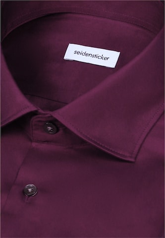 SEIDENSTICKER Slim Fit Hemd 'Smart Classics' in Rot